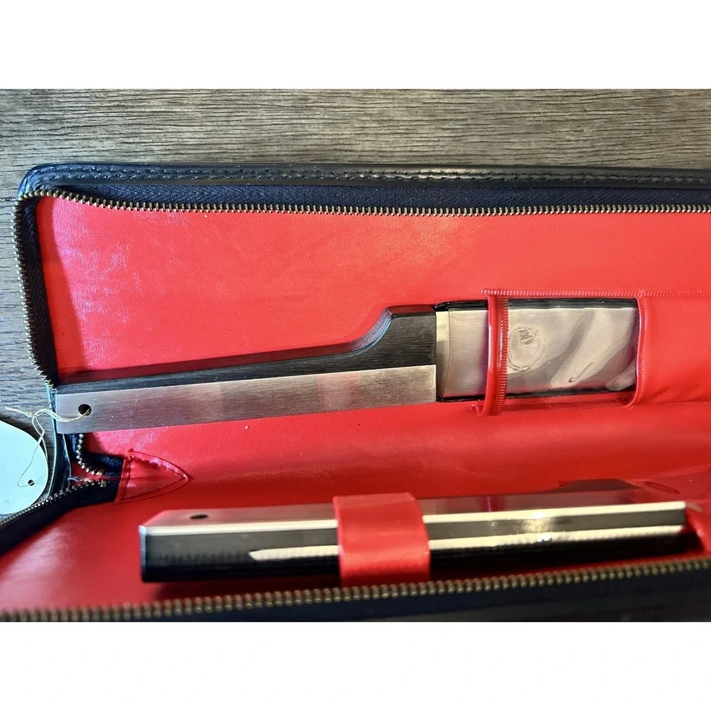 Vtg Vernon Company Vernco Black Angus Hand Honed Stainless Steel Knife Set Japan